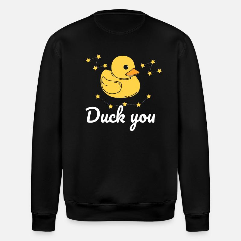 Ente Spruch Geschenk - Stanley/Stella Unisex Bio-Sweatshirt ROLLER - Schwarz