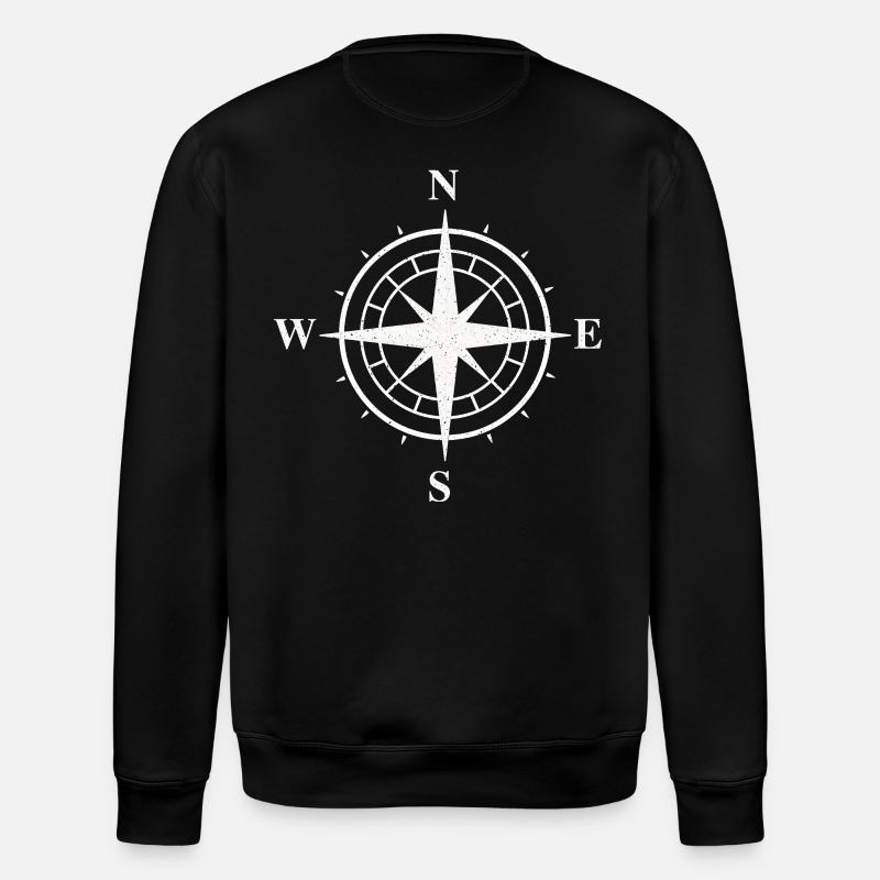 compass - Stanley/Stella ROLLER Unisex Organic Sweatshirt - black