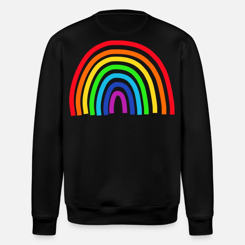 Regenbogen bunt - Stanley/Stella Unisex Bio-Sweatshirt ROLLER - Schwarz