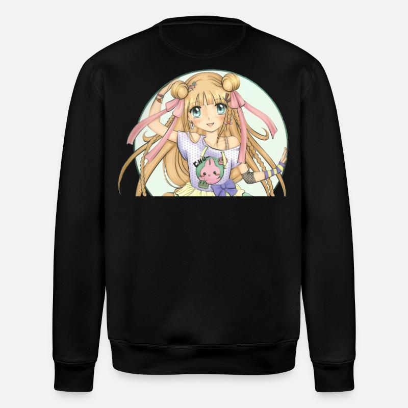 Manga - Stanley/Stella Unisex Bio-Sweatshirt ROLLER - Schwarz