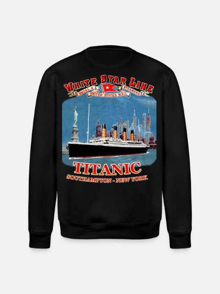TITANIC skapelse Louis RUNEMBERG © Adagp - Ekologisk sweatshirt ROLLER unisex från Stanley/Stella - svart