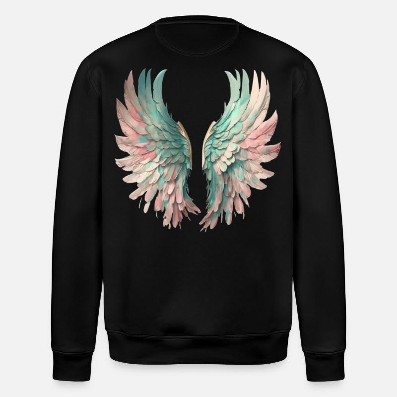 Ätherische Pastellflügel - Stanley/Stella Unisex Bio-Sweatshirt ROLLER - Schwarz