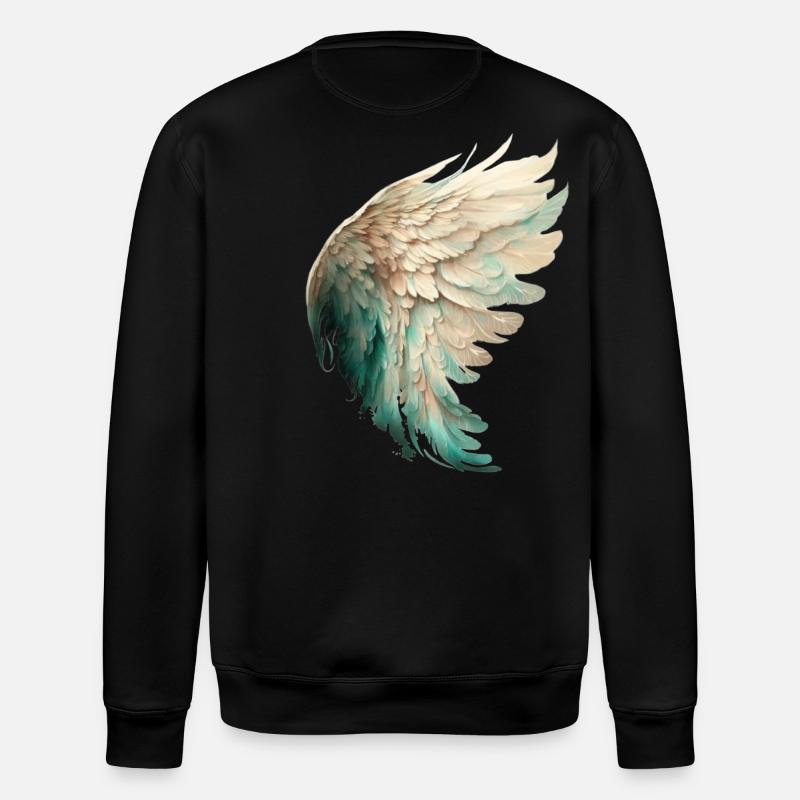 Aile d'oiseau pastel élégante - Sweat bio ROLLER Stanley/Stella Unisexe - noir
