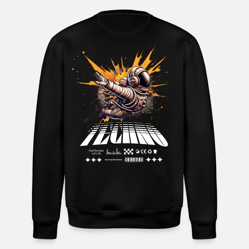 Astronaute en Spray Splash Techno - Sweat bio ROLLER Stanley/Stella Unisexe - noir