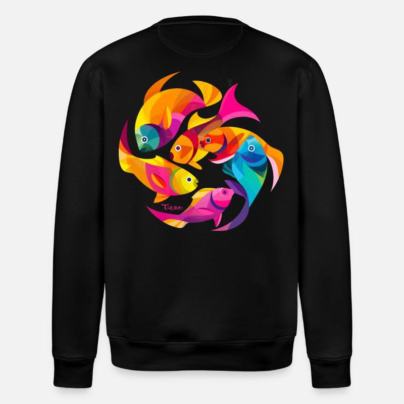Couleurs tropicales - Sweat bio ROLLER Stanley/Stella Unisexe - noir