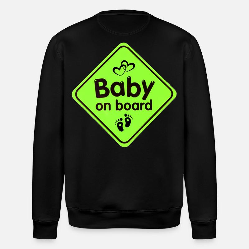 Geburt, Baby, Kind - Stanley/Stella Unisex Bio-Sweatshirt ROLLER - Schwarz
