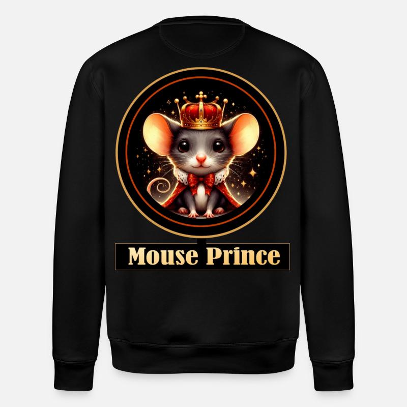 Mouse Prince King Magic - Stanley/Stella ROLLER Unisex Organic Sweatshirt - black