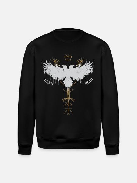 Vikinger - Hugin og Munin – Odins ravne - Stanley/Stella økologisk unisex-sweatshirt ROLLER - sort