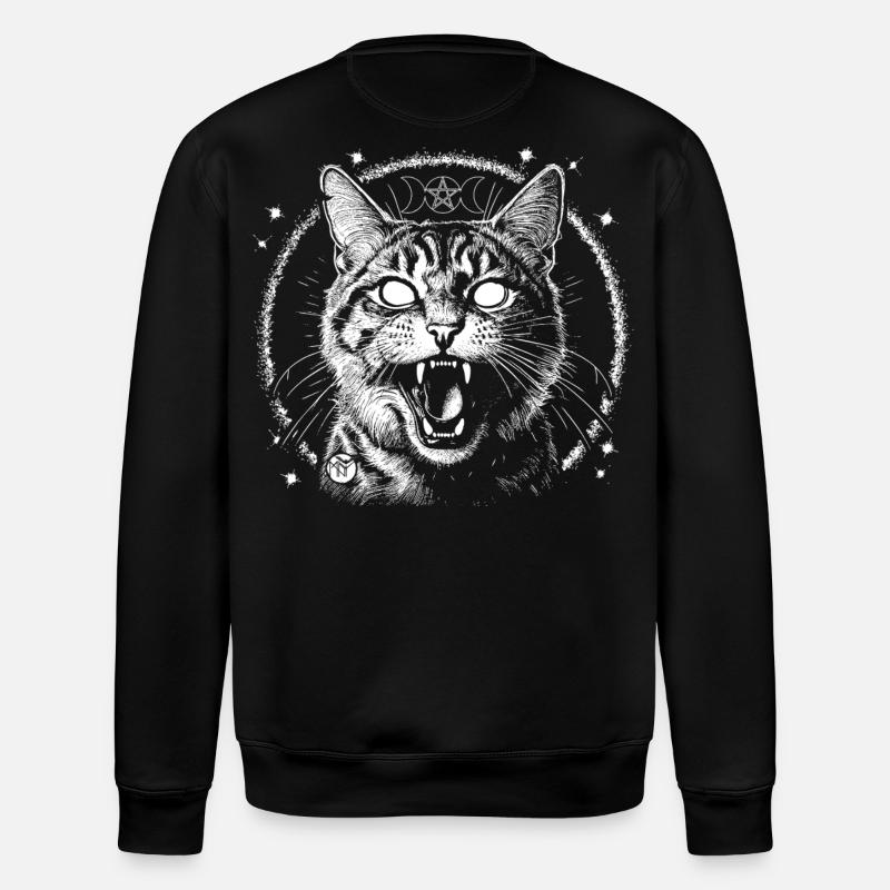 Bewitched Tabby - Stanley/Stella ROLLER Unisex Organic Sweatshirt - black