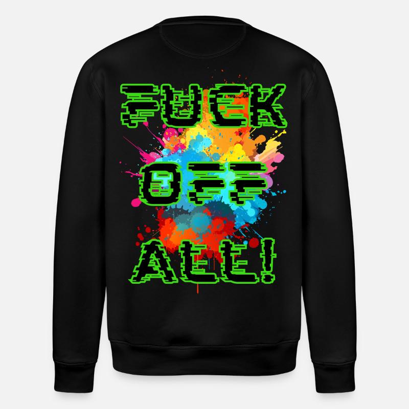 Punk-Farbexplosion - Stanley/Stella Unisex Bio-Sweatshirt ROLLER - Schwarz
