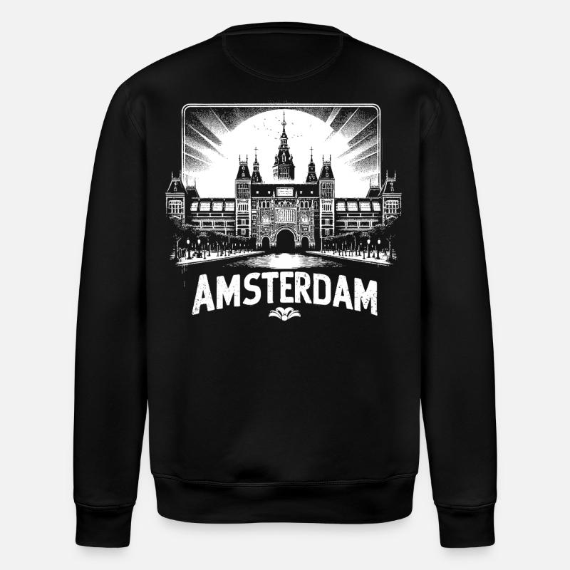 Cool Shirt Design from AMSTERDAM - Stanley/Stella Unisex Bio-Sweatshirt ROLLER - Schwarz