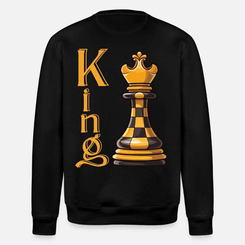 Schachkönig Eleganz - Stanley/Stella Unisex Bio-Sweatshirt ROLLER - Schwarz