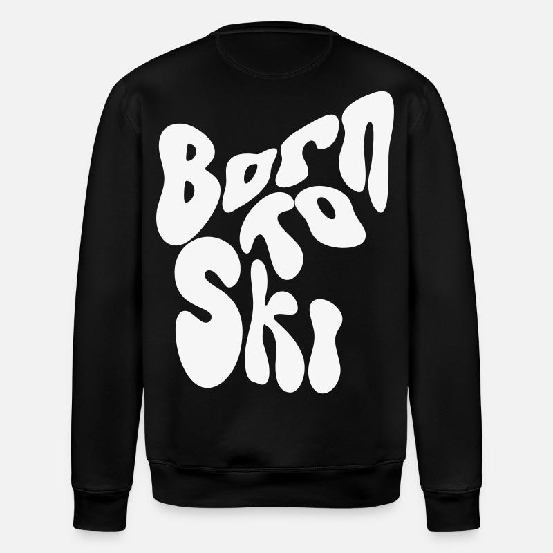 Né pour skier - Winter Design - Sweat bio ROLLER Stanley/Stella Unisexe - noir