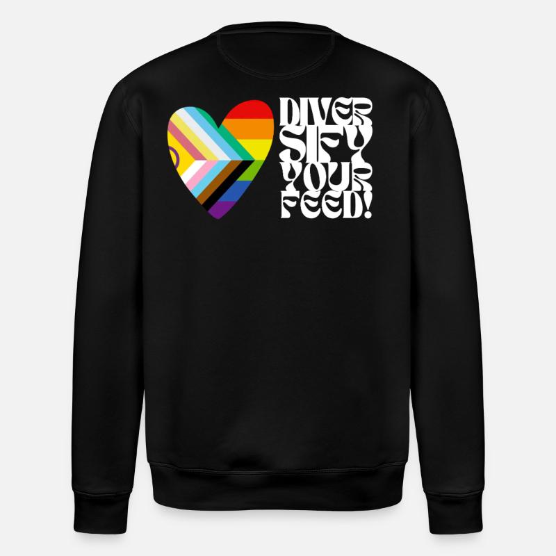 🌈♿ Diversifiez votre alimentation – Progress, Pride&Disability - Sweat bio ROLLER Stanley/Stella Unisexe - noir