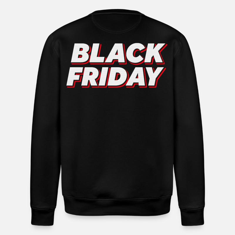 Bold Black Friday Text - Stanley/Stella ROLLER Unisex Organic Sweatshirt - black