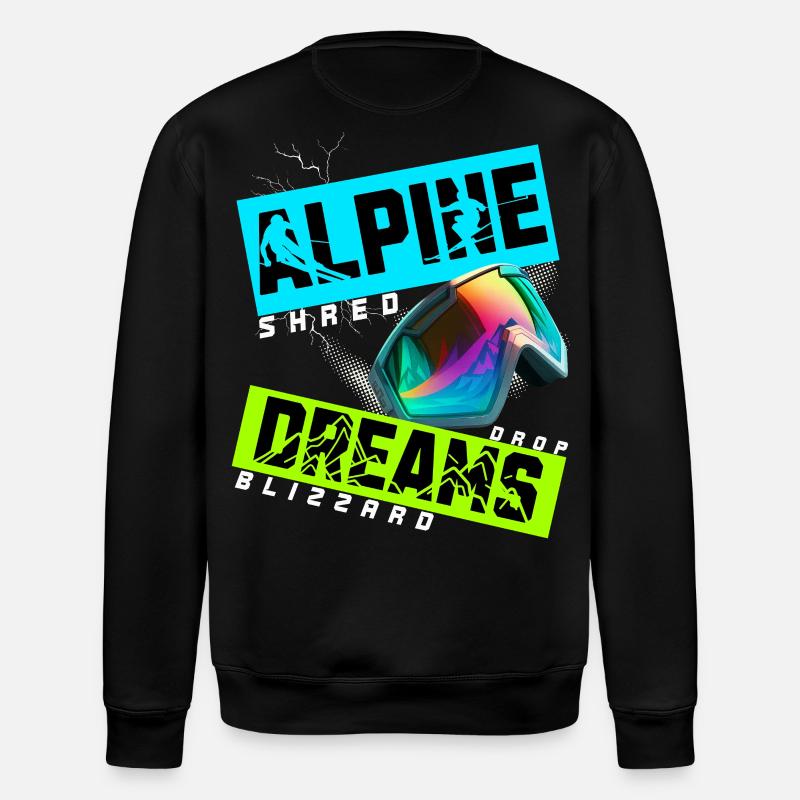 Alpine Dreams Ski Snowboard Shred Design - Sweat bio ROLLER Stanley/Stella Unisexe - noir
