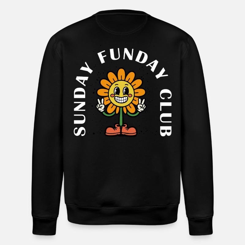 Sunday Funday Club – Retro Comic - Stanley/Stella Unisex Bio-Sweatshirt ROLLER - Schwarz