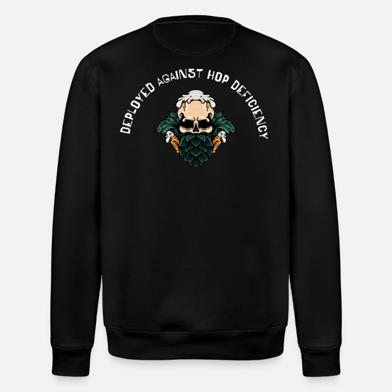 Deployed Against Hop Deficiency - Stanley/Stella ROLLER Unisex Organic Sweatshirt - black