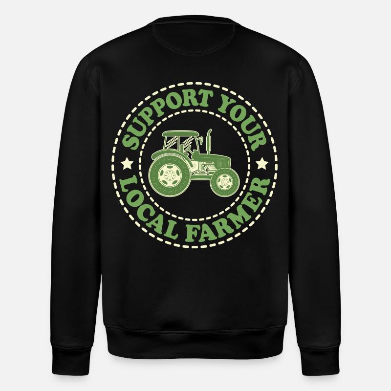 Support Your Local Farmer - Stanley/Stella Unisex Bio-Sweatshirt ROLLER - Schwarz