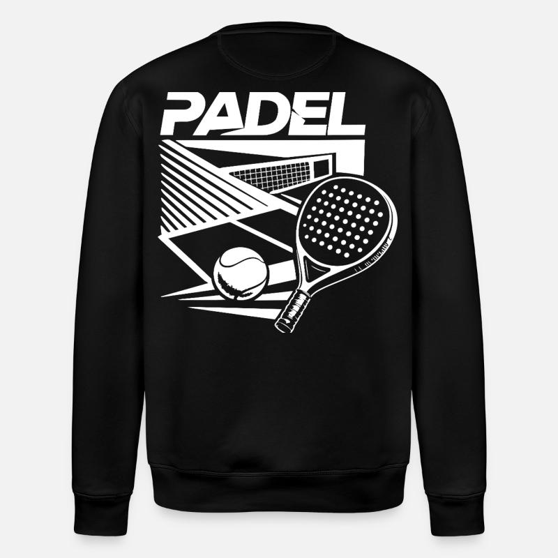 Padelplatz & Schläger – Design Sport White - Stanley/Stella Unisex Bio-Sweatshirt ROLLER - Schwarz