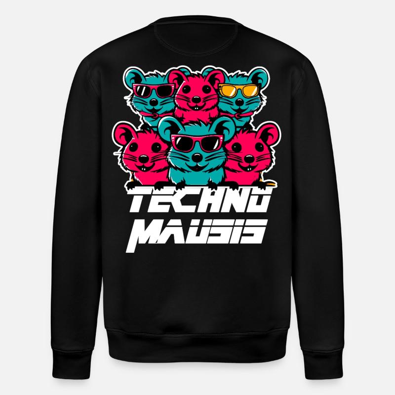 Techno Mausis - Stanley/Stella ROLLER Unisex Organic Sweatshirt - black