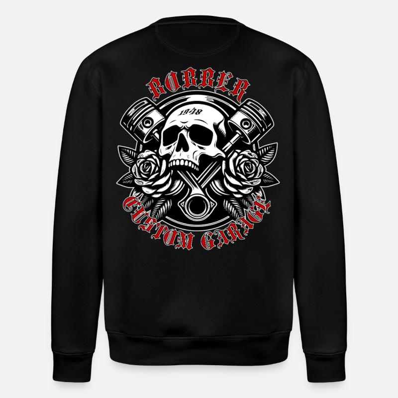 Né de Crank Skull Roses - Sweat bio ROLLER Stanley/Stella Unisexe - noir