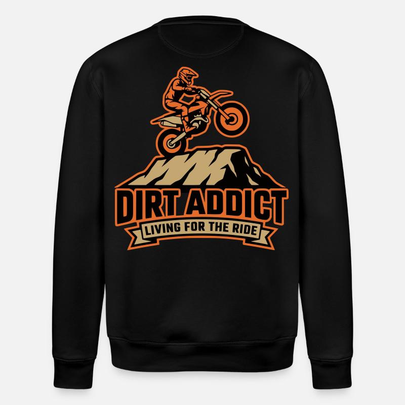 Dirt Addict - Stanley/Stella Unisex Bio-Sweatshirt ROLLER - Schwarz