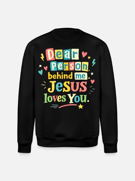 Jésus t’aime, message positif - Sweat bio ROLLER Stanley/Stella Unisexe - noir
