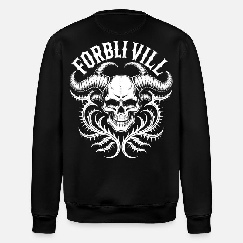 Gorblin Villa Schädel - Stanley/Stella Unisex Bio-Sweatshirt ROLLER - Schwarz