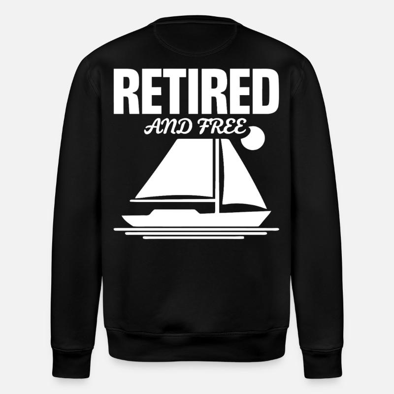 Rentner Segelboot - Stanley/Stella Unisex Bio-Sweatshirt ROLLER - Schwarz