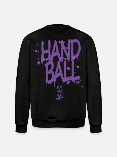 Handball Graffiti with Heart - Stanley/Stella ROLLER Unisex Organic Sweatshirt - black