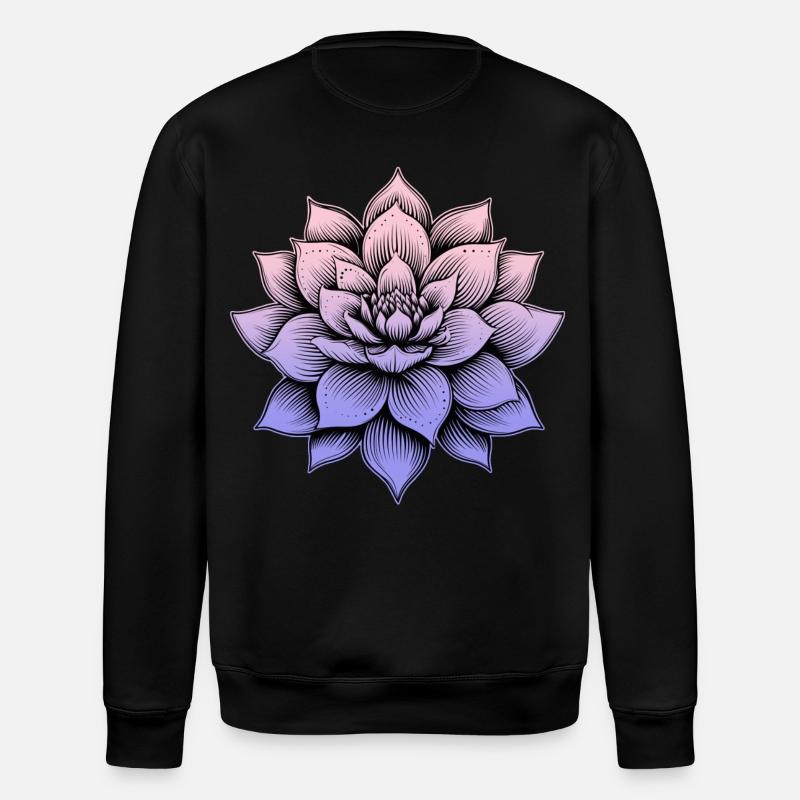 Fleur de lotus - Sweat bio ROLLER Stanley/Stella Unisexe - noir