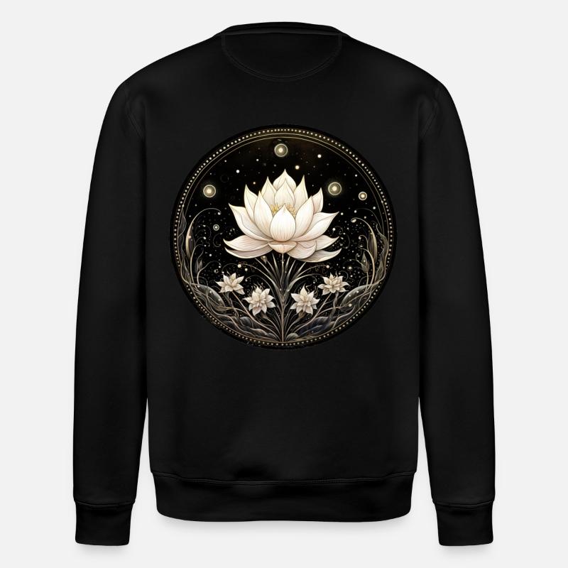 Fleur de lotus - Sweat bio ROLLER Stanley/Stella Unisexe - noir