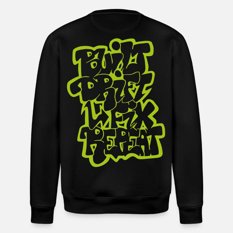 Built Drift Fix Repeat 02 - Stanley/Stella Unisex Bio-Sweatshirt ROLLER - Schwarz