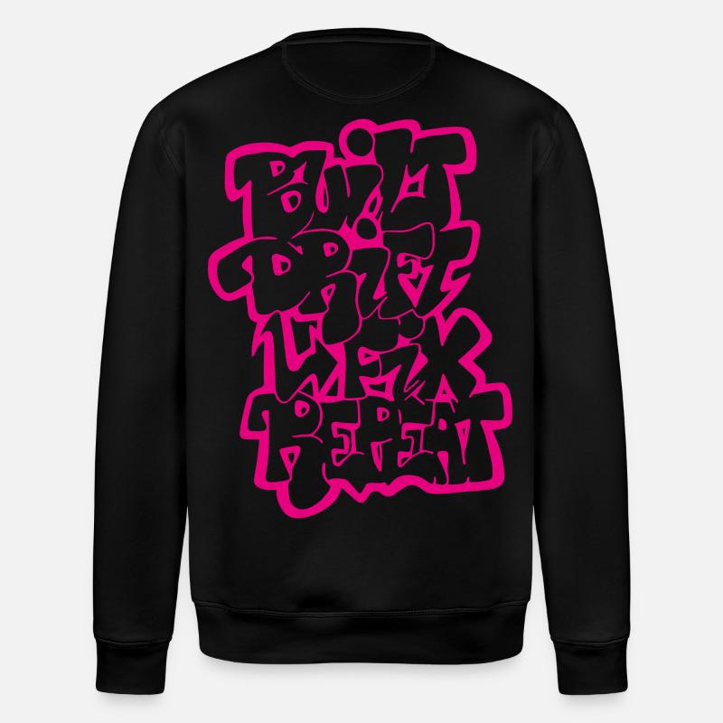 Built Drift Fix Repeat 03 - Stanley/Stella ROLLER Unisex Organic Sweatshirt - black