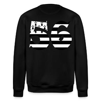 56 Bretagne drapeau - Sweat bio ROLLER Stanley/Stella Unisexe - noir - Dos - Nik (191cm)