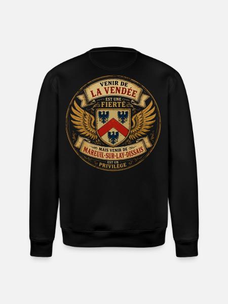 Fierté Vendée - Mareuil-sur-Lay-Dissais Privilège - Sweat bio ROLLER Stanley/Stella Unisexe - noir