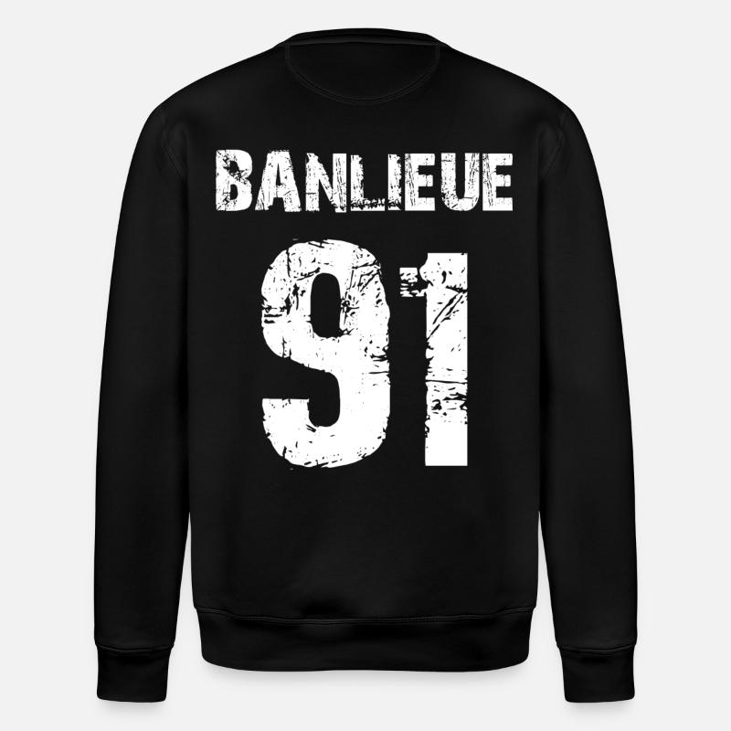 banlieue 91 - Sweat bio ROLLER Stanley/Stella Unisexe - noir