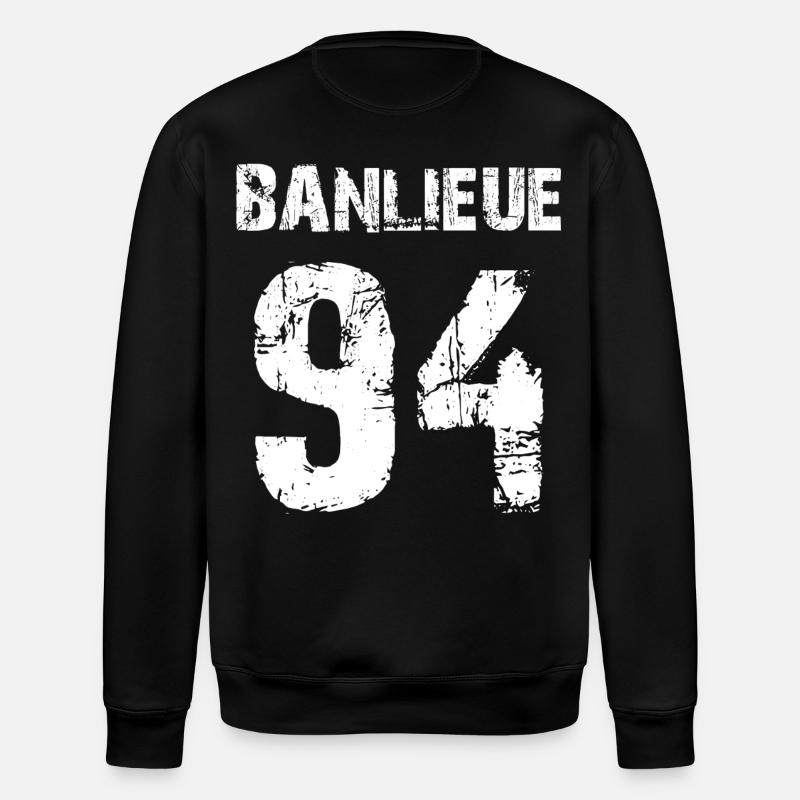 banlieue 94 - Stanley/Stella Unisex Bio-Sweatshirt ROLLER - Schwarz