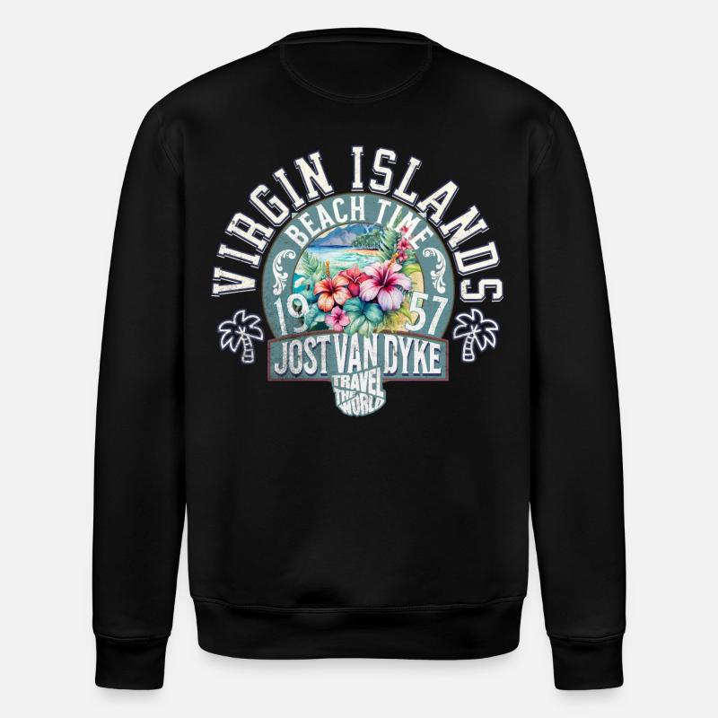 Beach time Virgin islands 2 - Sweat bio ROLLER Stanley/Stella Unisexe - noir