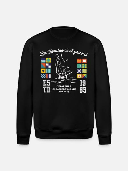 Vendée race around the globe - Stanley/Stella ROLLER Unisex Organic Sweatshirt - black