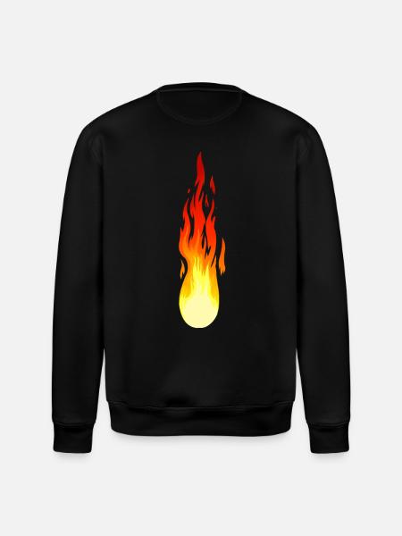 Comet Flame Fire Inferno Flame Fiery - Stanley/Stella ROLLER Unisex Organic Sweatshirt - black