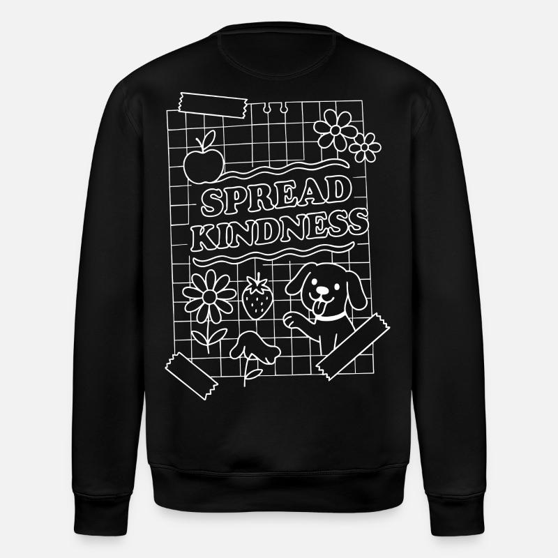 Spread Kindness (white) - Stanley/Stella ROLLER Unisex Organic Sweatshirt - black