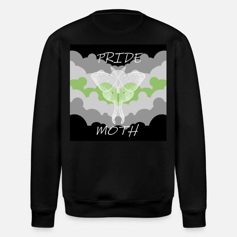 PRIDE MOTH AGENDER - Stanley/Stella ROLLER Unisex Organic Sweatshirt - black