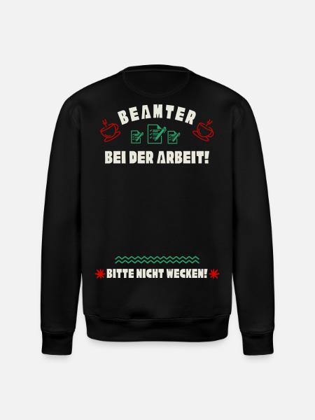 Schlafender Beamter - Stanley/Stella Unisex Bio-Sweatshirt ROLLER - Schwarz