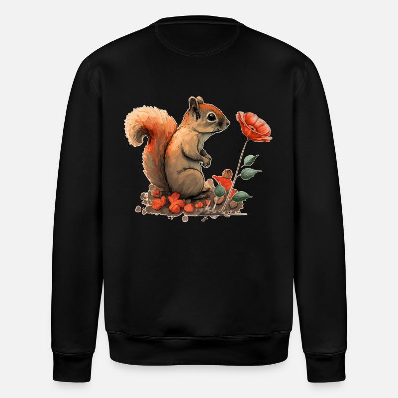 Écureuil - Sweat bio ROLLER Stanley/Stella Unisexe - noir