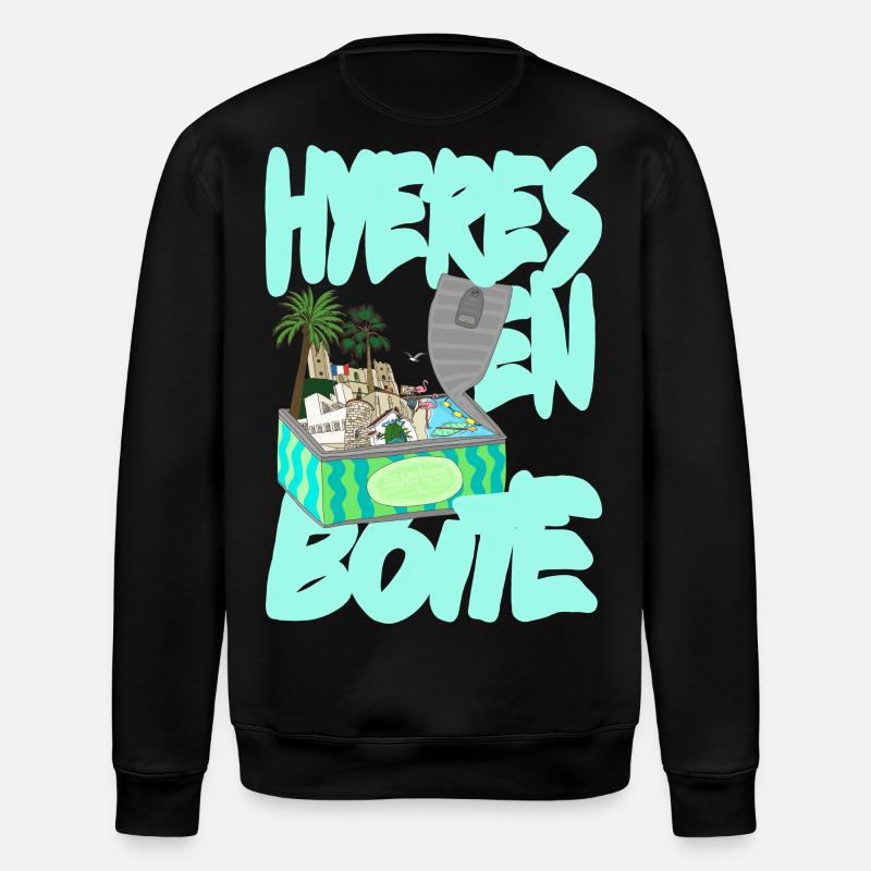 Hyeres en Boite - Sweat bio ROLLER Stanley/Stella Unisexe - noir