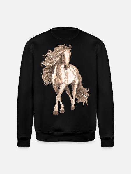 Horse motif - Stanley/Stella ROLLER Unisex Organic Sweatshirt - black