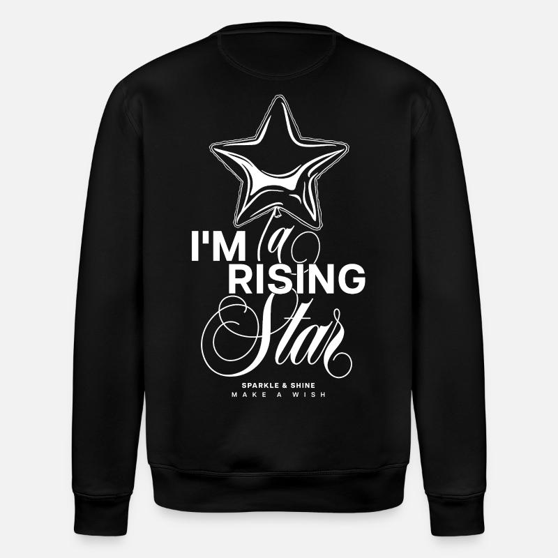 Humor Shirt mit Stern Luftballon - Stanley/Stella Unisex Bio-Sweatshirt ROLLER - Schwarz