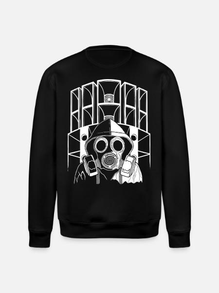 Tekno 23 sound system gas mask - Stanley/Stella ROLLER Unisex Organic Sweatshirt - black